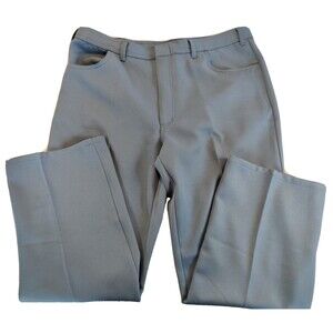 Vintage John Blair Pants Men's 40M Blue Slacks Polyester Western Stitch Pocket